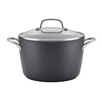 KitchenAid Hard Anodized Induction Nonstick Stock Pot/Stockpot with Lid, 8 Quart, Matte Black