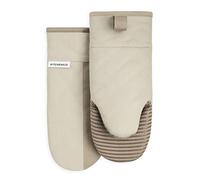 KitchenAid Kitchen Aid Beacon Oven Mitt Set, 5.75"x13", Milkshake/Beige