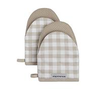 KitchenAid Kitchen Aid Gingham Mini Oven Mitt Set, 5.5"x8", Milkshake