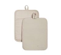 KitchenAid Kitchen Aid Ribbed Soft Silicone Pot Holder Set, 7"x9", Milkshake