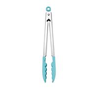 KitchenAid KO094OHAQA Gourmet Silicone Tipped Stainless Steel Tongs, Aqua Sky