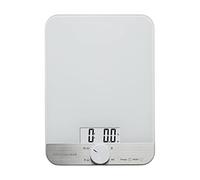 KitchenAid KQ908 Glass Surface 11 Pound Capacity Digital Kitchen and Food Scale, White
