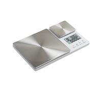 KitchenAid KQ909 Dual Platform Digital Kitchen and Food Scale, 11 pound capacity and Precision 16oz capacity, White with Stainless Steel