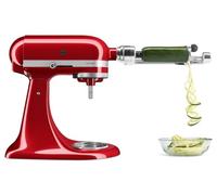 KitchenAid KSM1APC Spiralizer Attachment, Stainless Steel, Silver | Fits all KitchenAid Stand Mixers, 5 Blade Spiralizer with Peel, Core, and Slice, blades top rack Dishwasher-safe