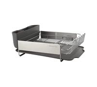 KitchenAid Large Capacity, Fully Size Self Draining Rust Resistatant Satin Coated Dish Rack with Removable Flatware Caddy 20.47-Inch, Gray