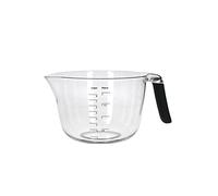 KitchenAid Mixing and Measuring Bowl with Handle - Black | Pour spout prevents drips during pouring, while the sturdy handle ensures a secure grip for busy commercial kitchens.