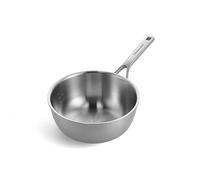 KitchenAid Multi-Ply Stainless Steel PFAS-Free Ceramic Non-Stick 24 cm/3.1 Litre Chef's Pan, 3-Ply, Induction, Multi Clad, Silver