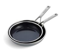 Kitchenaid Multi-Ply Stainless Steel Ceramic Non-Stick 24Cm & 28Cm Frying Pan Set