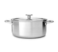 KitchenAid MultiPly 3PLY Stainless Steel 20 cm/3.11 Litre Casserole with Tempered Glass Lid, PFAS Free, Triply, Multiclad, Induction Suitable, Oven Safe up to 220°C, Silver