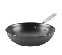 KitchenAid Nitro Carbon Steel Frying Pan Stainless Steel Handle Compatible with All Cooktops 25 cm Black