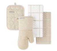 KitchenAid Onion Quilt KT OM PH Kitchen Towel, Oven Mitt & Potholder Set, Milkshake