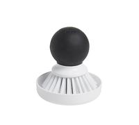 Palm Brush with Dish, White, 8.9 x 8.9 x 9cm