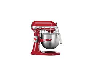 KitchenAid Professional 325 W Stand Mixer 6.9 Litre, Red, Ten Speed 40-200 rpm, Cake Mixer with Bowl - Includes Whisk, Beater and Dough Hook - 5KSM7990XBER, CB576