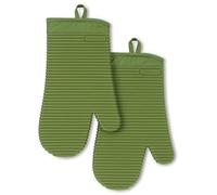KitchenAid Ribbed Soft Silicone Oven Mitt 2-Pack Set, Mathca, 7.5"x13"