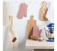 KitchenAid Ribbed Soft Silicone Oven Mitt Set, Dried Rose 2 Count