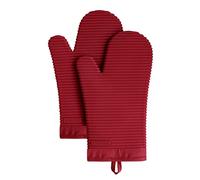 KitchenAid Ribbed Soft Silicone Oven Mitt Set, Smoked Paprika 2 Count