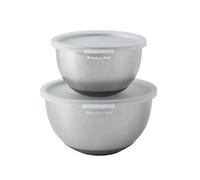 KitchenAid Set of 2 Mixing Bowls, Stainless Steel - Silver - Stainless Steel - Mixing Bowl