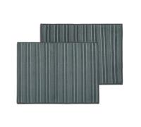 KitchenAid Set of 2 Sink Drying Mats, Charcoal Grey - Grey - Cotton - Dish Drainer