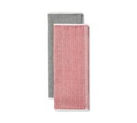 KitchenAid Set of 2 Tea Towel, Empire Red and Charcoal Grey - Multicolour - Cotton - Tea Towel