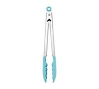 KitchenAid KO094OHAQA Gourmet Silicone Tipped Stainless Steel Tongs, Aqua Sky