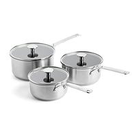 KitchenAid Stainless Steel PFAS Free 3 Piece Cookware Saucepan Set