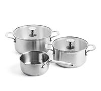 KitchenAid Stainless Steel Cookware 5 Piece Set - Silver Silver