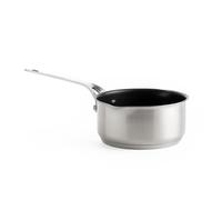 KitchenAid Stainless Steel PFAS-Free Ceramic Non-Stick 16 cm/1.5 Litre Saucepan, Clad, Induction, Oven Safe, Silver
