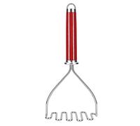 KitchenAid Stainless Steel Potato Masher - Red | Smooth, ergonomic handle ensures a comfortable grip, while the integrated hanging loop allows for easy, space-saving storage.