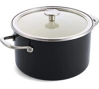 KitchenAid Steel Core Enamel Onyx Black 24 cm Casserole with Lid