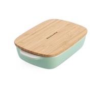 KitchenAid Stoneware Baker with Bamboo Lid, Oven & Dishwasher Safe in Light Green | Size: Medium KitchenAid Light Green Medium