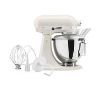KitchenAid Tilt-Head Stand Mixer, 4.3L Stainless Steel Bowl, Full Metal Construction, Planetary Mixing Action, 10 Speeds, Pouring Shield, Whisk, Flat Beater & Dough Hook, Porcelain White