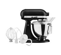 KitchenAid Tilt-Head Stand Mixer, 4.3L Stainless Steel Bowl, Full Metal Construction, Planetary Mixing Action, 10 Speeds, Pouring Shield, Whisk, Flat Beater & Dough Hook, Matte Black