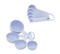 KitchenAid Universal Easy To Read Measuring Cup and Spoon Set with Soft Grip Handle for Maximum Control, Hang Hole and Nesting For Easy Storage, Dishwasher Safe, 9 Piece, Lavender Cream