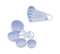 KitchenAid Universal Easy To Read Measuring Cup and Spoon Set with Soft Grip Handle for Maximum Control, Hang Hole and Nesting For Easy Storage, Dishwasher Safe, 9 Piece, Lavender Cream