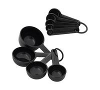 KitchenAid Universal Measuring Cup and Spoon Set, 1/4, 1/2, 1/3, and 1 Cup Size, and 1 Tablespoon, 1/2 Tablespoon, 1 Teaspoon, 1/2 Teaspoon, and 1/4 Teaspoon Size, Dishwasher Safe, 9 Piece, Black