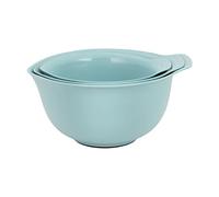 KitchenAid Universal Nesting Plastic Mixing Bowls with Non Slip Base and Pour Spout, Dishwasher Safe, Set Of 3, 2.5 quart, 3.5 quart and 4.5 quart, Aq