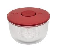 KitchenAid KQ308OSERA Universal Salad Spinner with Removable, Colander and One Handed Pump Mechanism, Large Bowl Nests and Features Non Slip Base, Plastic, Empire Red