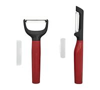 KitchenAid KQ355OHERA Universal Y and Euro Peeler Set, Stainless Steel, Empire Red