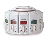 KitchenArt Select-A-Spice Plastic Auto-Measure Carousel Professional Series, White