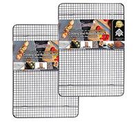 Half Sheet Cooling Racks for Cooking and Baking - Stainless Steel Roasting Wire Rack for Cookies- Rust-Resistant Oven Rack, Grill Rack, Oven-Safe Baking Rack, Cookie Rack fits 1/2 Baking Pans - 2 PCS