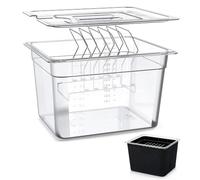 KitchenBoss 11L Sous Vide Container: Water Bath Cooker Tank & Lid & Rack & Insulated Cover Kit, Compatible with Most Sous Vide Machine