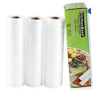 KitchenBoss Commercial Grade Embossed Bag Rolls for Food Saver 3 rolls 20x500cm