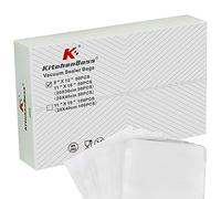 KitchenBoss Vacuum Sealer Bags 100pcs 20 * 30cm and 28 * 40cm Thick Embossed Bags, Food Preserving Storage Bags for Food Saver and Sous Vide