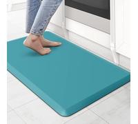 KitchenClouds Cushioned Anti Fatigue Rug 17.3"x28" Waterproof Non Slip Standing Desk Mats Comfort Floor Mats for Kitchen, House Sink Office (Green)
