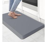 KitchenClouds Kitchen Mat Cushioned Anti Fatigue Kitchen Rug Non Slip Standing Mat Comfort Floor Mats for Sink Office (17.3"x 28"-0.8inch, Grey)