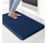 KitchenClouds Kitchen Mat Cushioned Anti Fatigue Rug 17.3"x28" Waterproof Non Slip Standing Desk Mat Comfort Floor Mats for Kitchen House Sink Office (Blue)