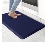 KitchenClouds Kitchen Mat Cushioned Anti Fatigue Rug 17.3"x28" Waterproof Non Slip Standing Desk Mat Comfort Floor Mats for Kitchen House Sink Office (Blue)