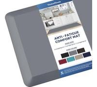 KitchenClouds Kitchen Mat Padding Anti Fatigue 2cm Non-Slip Desk Mat Floor Mat Comfortable Office Sink Mat (44x60, Grey)