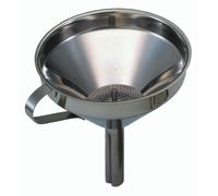 KitchenCraft 13cm Funnel With Removable Filter - Black - Stainless Steel - Funnel