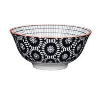 KitchenCraft 16cm Black Swirl Centred Ceramic Bowl